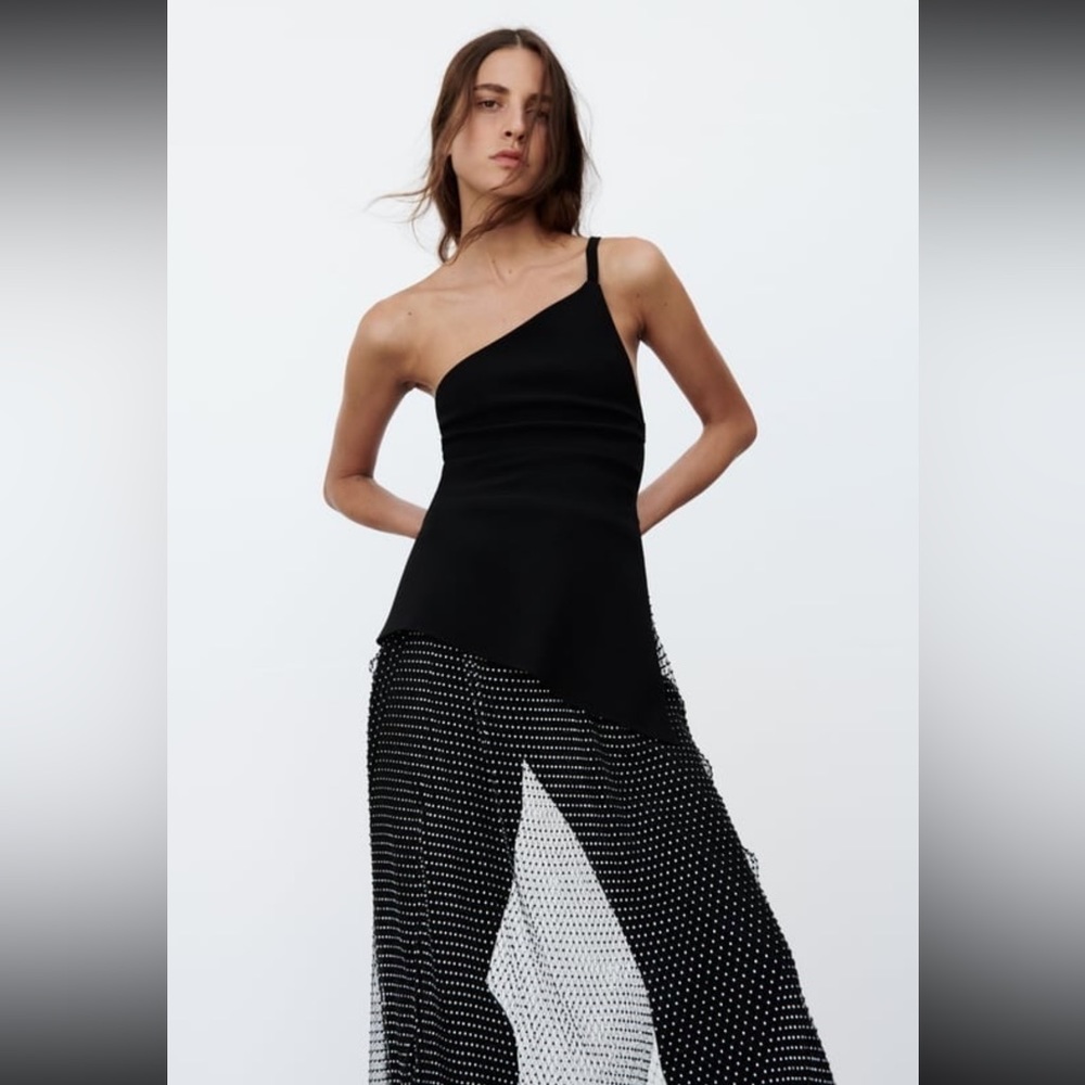 zara assymetrical top